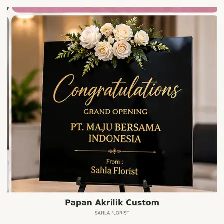 Papan Bunga Akrilik Keerom